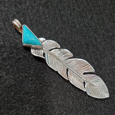 Sterling Silver Feather Pendant #4 PENDANT