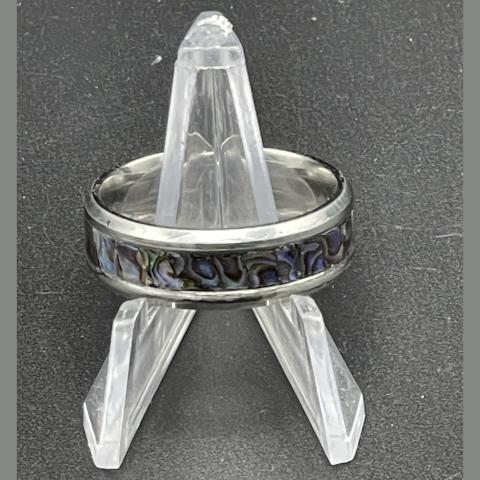 8mm SS Abalone Size 12 Ring