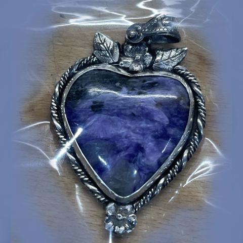 Charoite Heart PENDANT